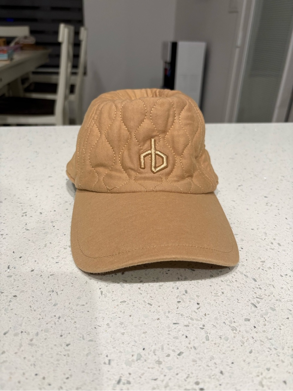 rag & bone Quilted Camel Baseball Cap with Embroidered Logo